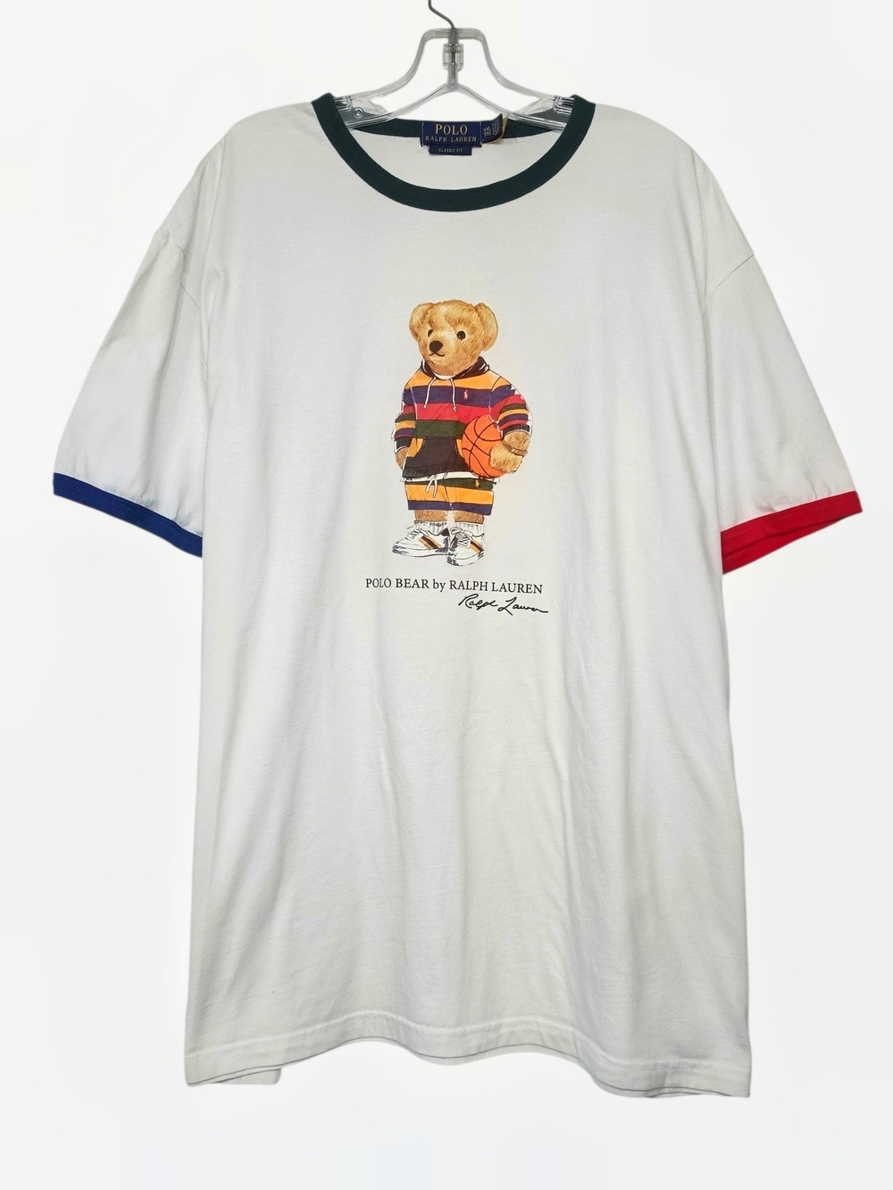 Polo Ralph Lauren Polo Bear Basketball Ringer T-Shirt White XXL Classic Fit